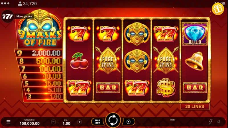 Topeng Api Pembawa Keberuntungan Besar di 9 Masks of Fire